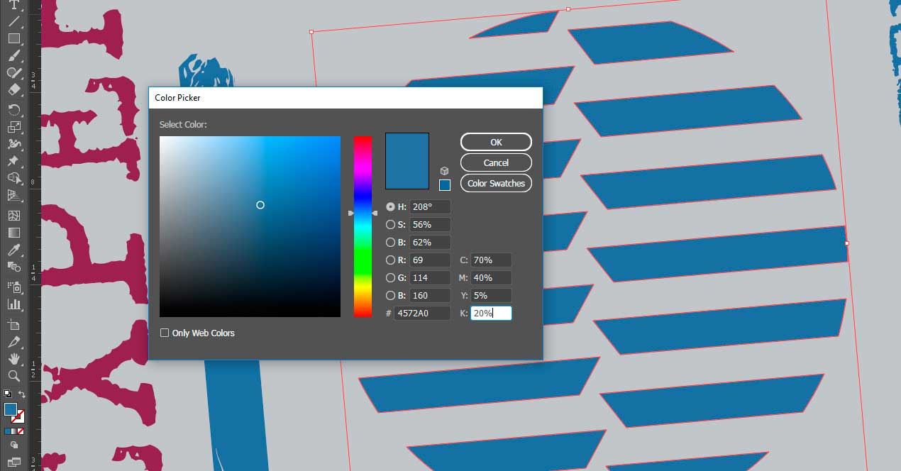 True Blue in Adobe Illustrator